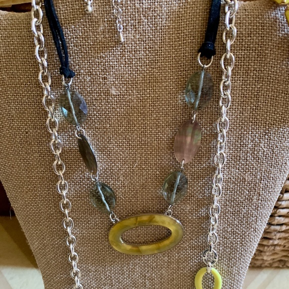 Lia Sophia Yellow Jewelry - Bunch of Yellow Jewelry - 2 Necklaces & 1 Bracelet - Picture 2 of 5